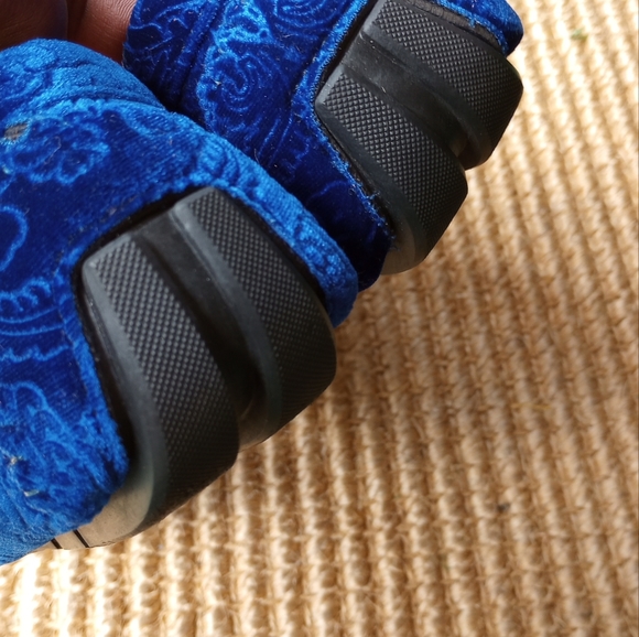 ROYAL SHOES Men's Blue Suede Loafers - Picture 9 of 14